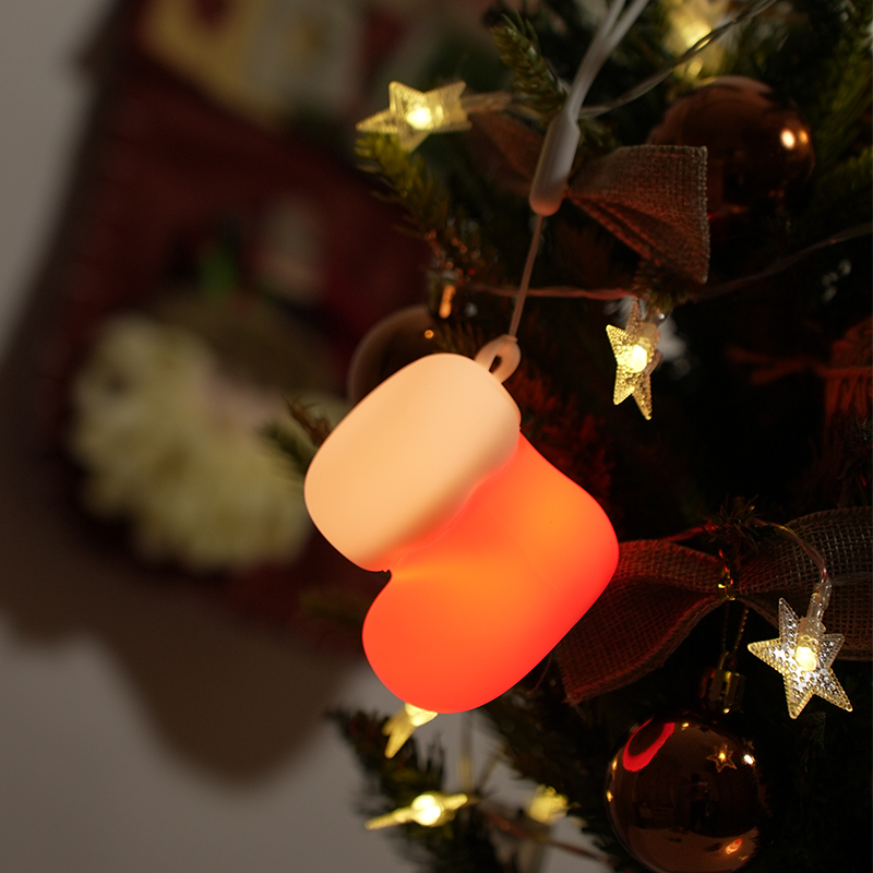 Christmas Stocking Hanging - Adorno navideño de silicona para colgar,