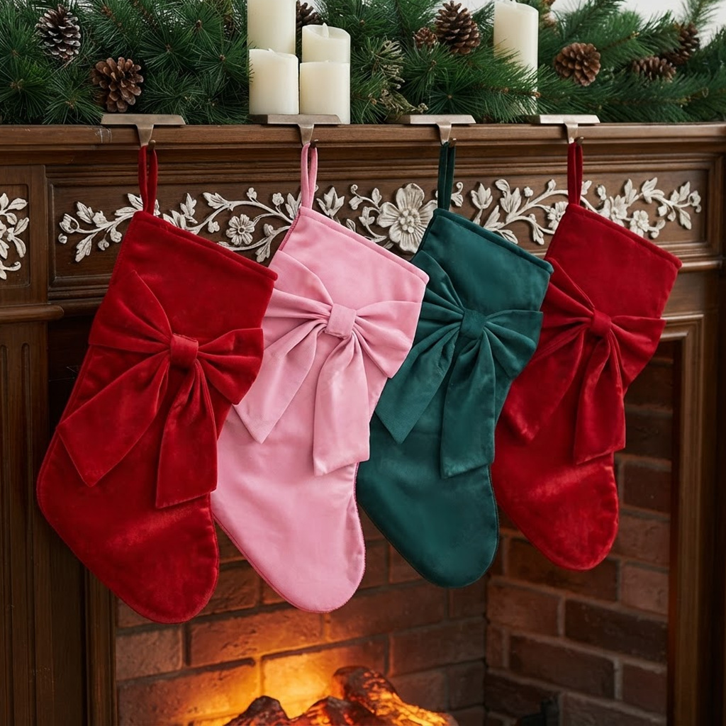 1 pieza de calcetines navideño - Christmas Stocking Hanging reseña y precio