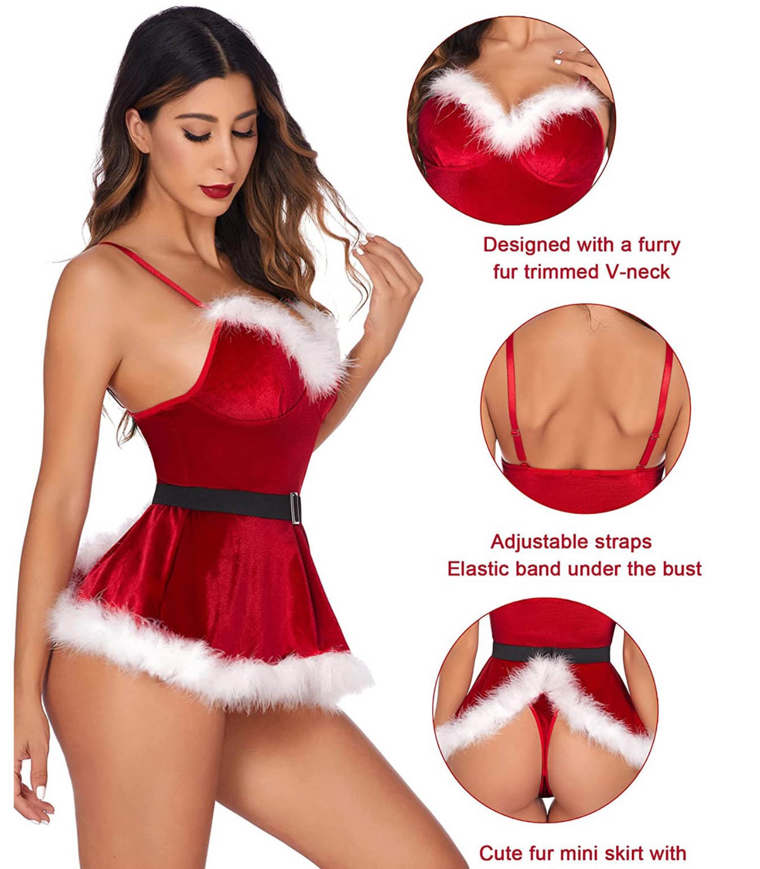Camisón sexy para mujer, disfr - Elf Costume Christmas reseña y precio