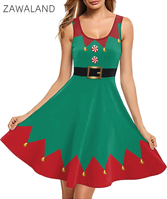 Disfraz de Cosplay con estampa - Elf Costume Christmas reseña y precio