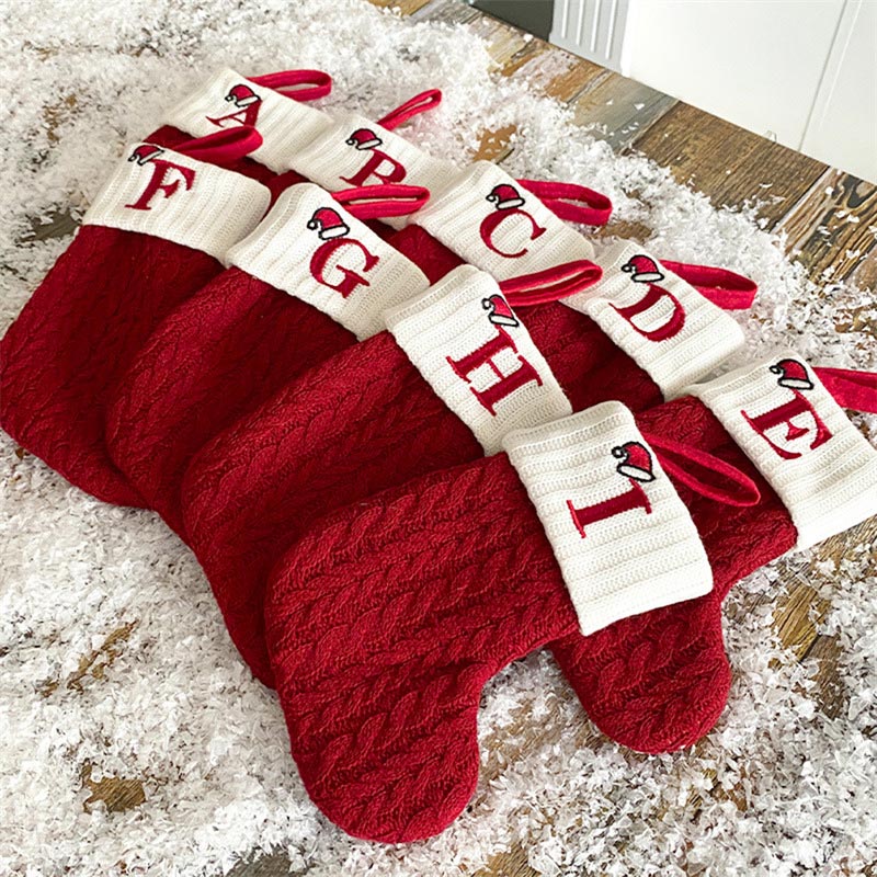 Calcetines navideños tejidos c - Christmas Stocking Hanging reseña y precio