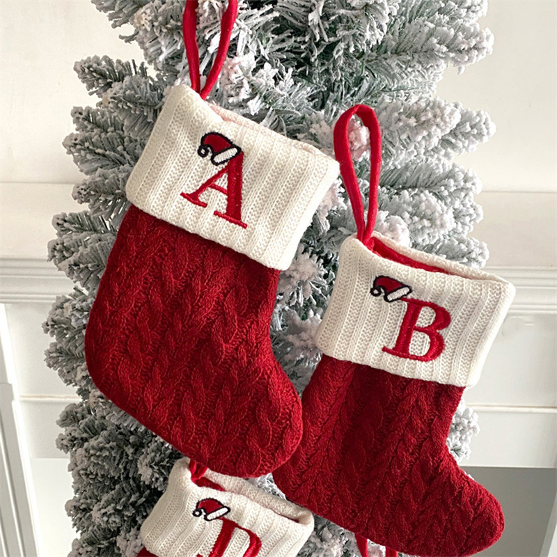 Calcetines navideños tejidos c - Christmas Stocking Hanging reseña y precio