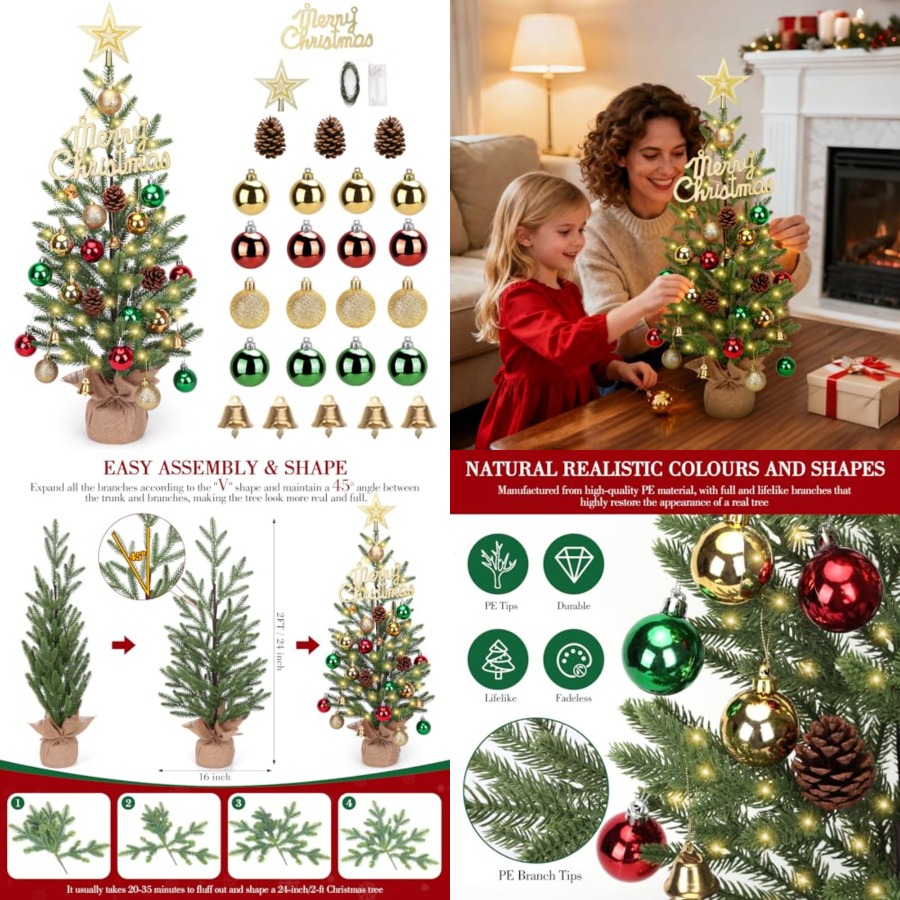 Mini Árbol de Navidad de 2 Pie - Christmas Tree Artificial reseña y precio