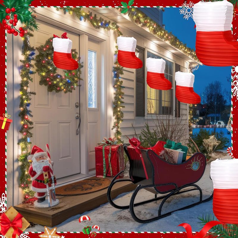 1 unidad de farolillos de pape - Christmas Stocking Hanging reseña y precio