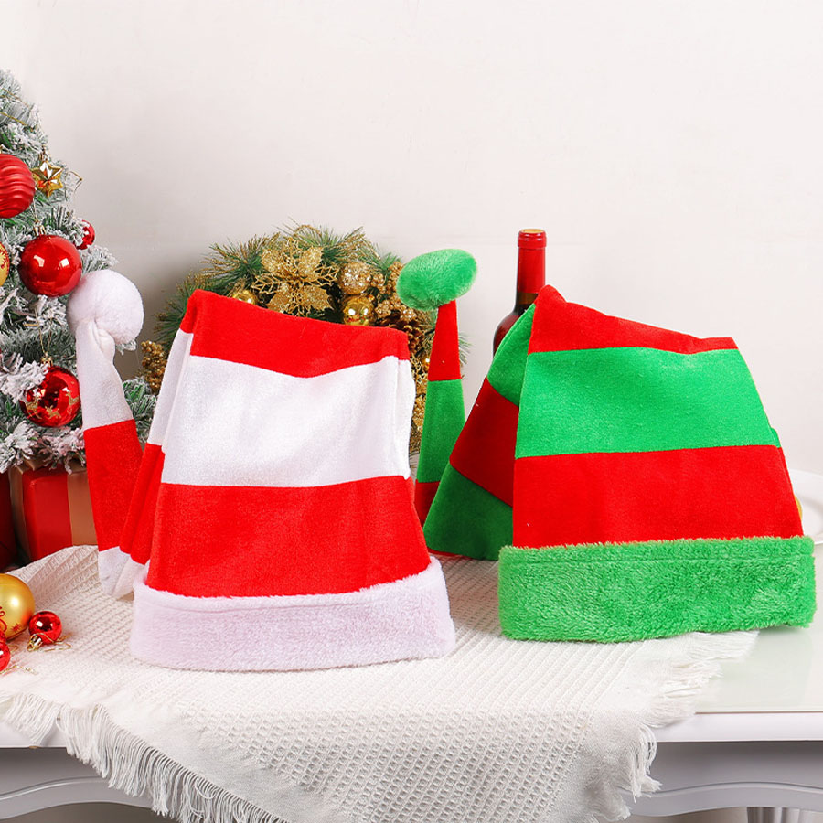 Gorro de Papá Noel a rayas lar - Santa Hat Plush reseña y precio