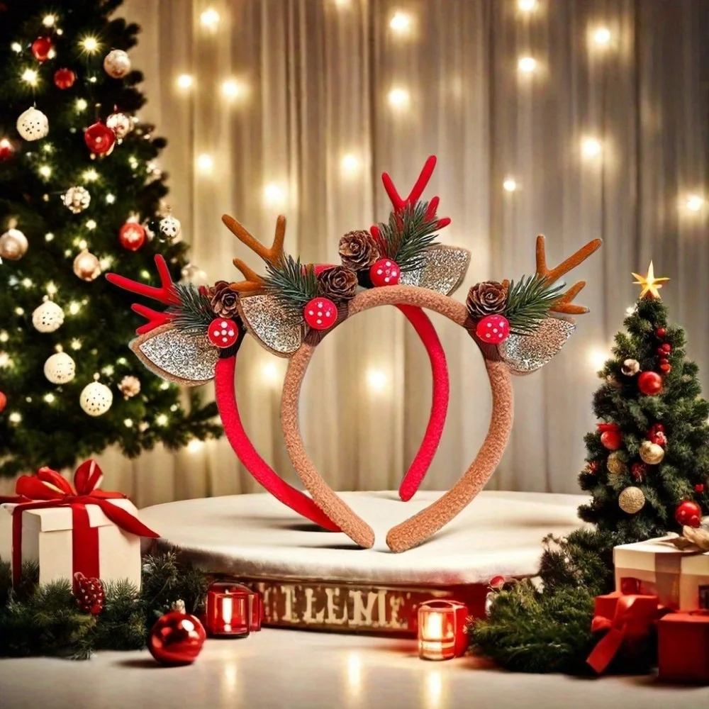 Diademas navideñas para fiesta - Reindeer Antlers Headband reseña y precio