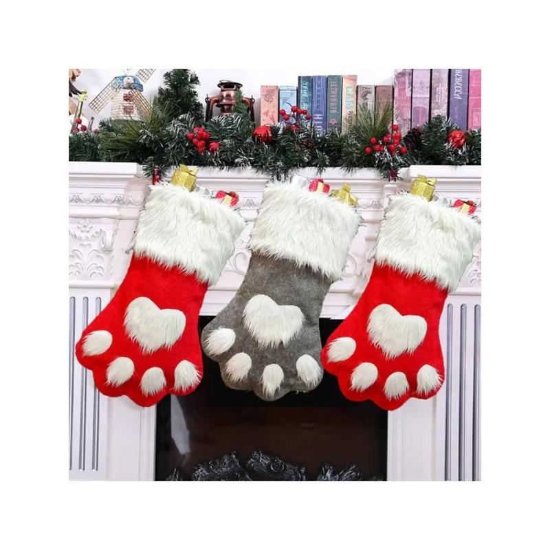 Calcetín navideño de terciopel - Christmas Stocking Hanging reseña y precio
