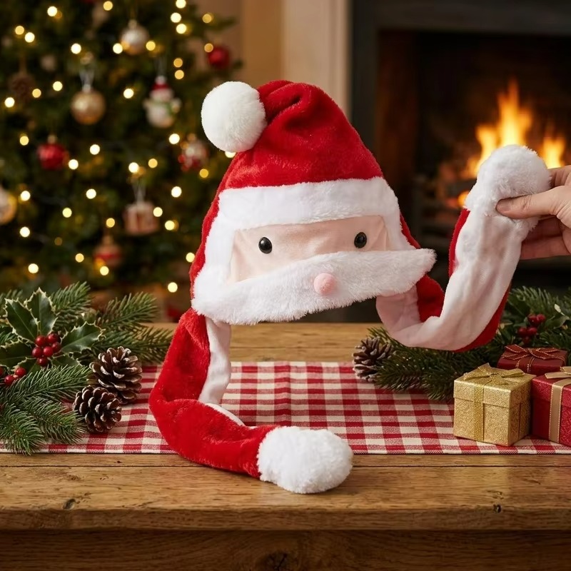 Divertido sombrero navideño de - Santa Hat Plush reseña y precio