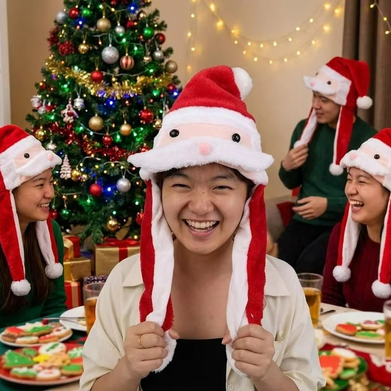 Divertido sombrero navideño de - Santa Hat Plush reseña y precio