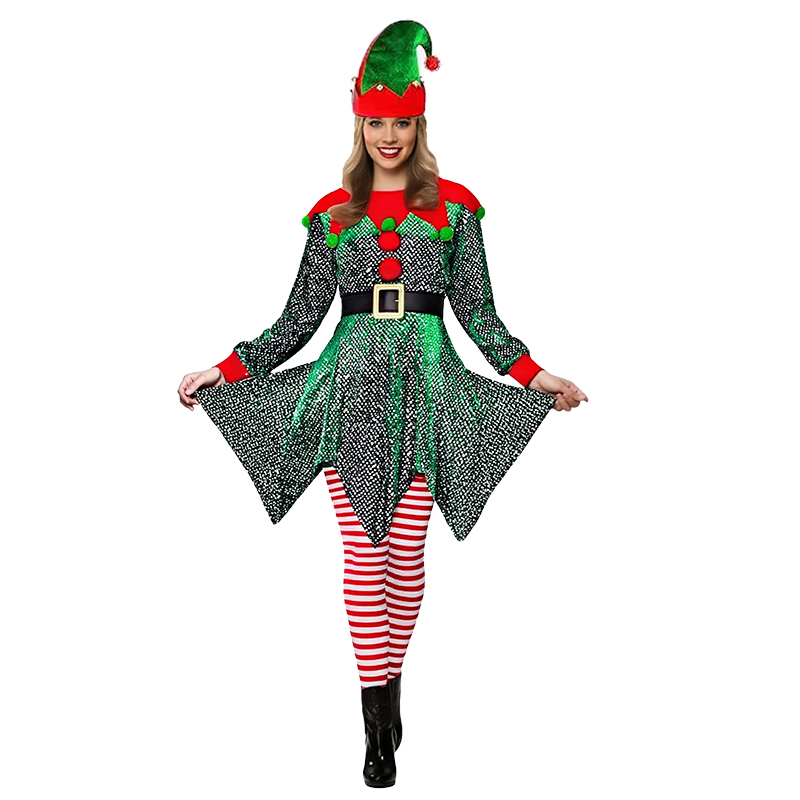 Conjunto de 5 piezas de disfra - Elf Costume Christmas reseña y precio