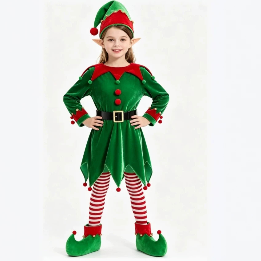 Disfraces Navideños para Niños - Elf Costume Christmas reseña y precio