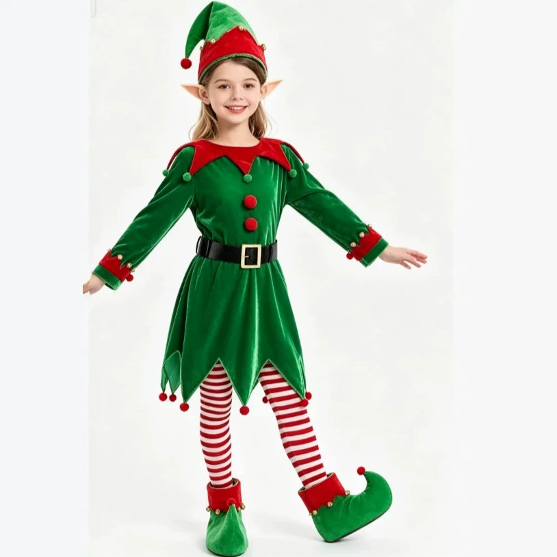 Disfraces Navideños para Niños - Elf Costume Christmas reseña y precio