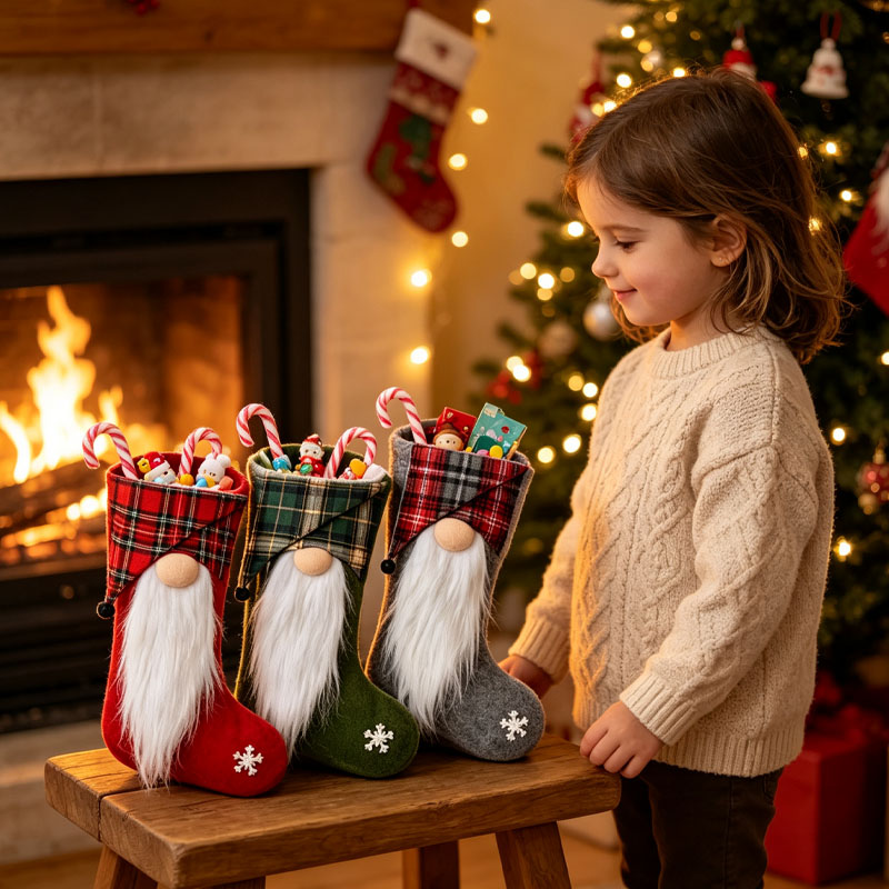 1-4 Bolsas de Regalo Navideñas - Christmas Stocking Hanging reseña y precio